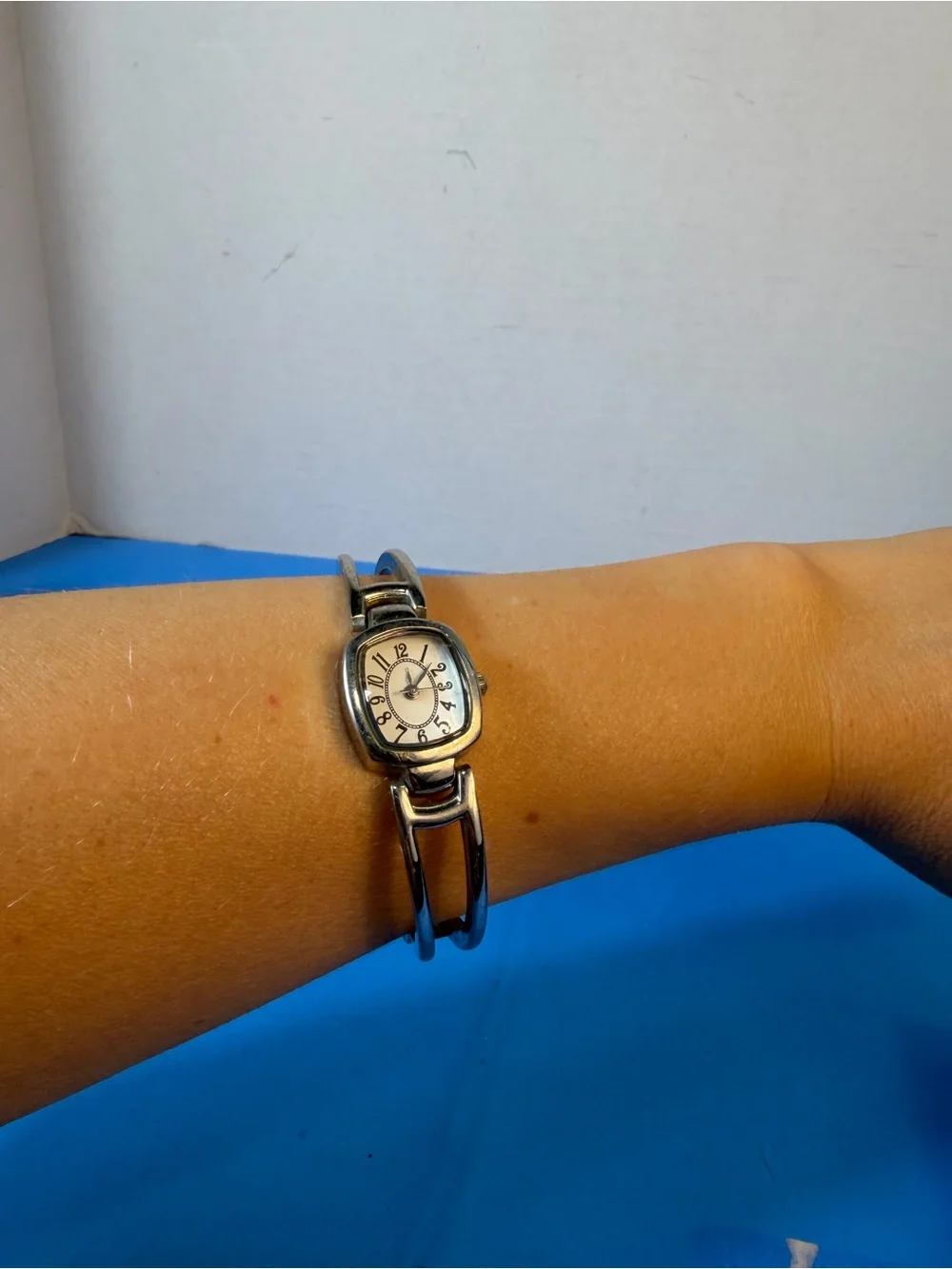 Silver Women's Bracelet Watch - Classic Bangle Style
